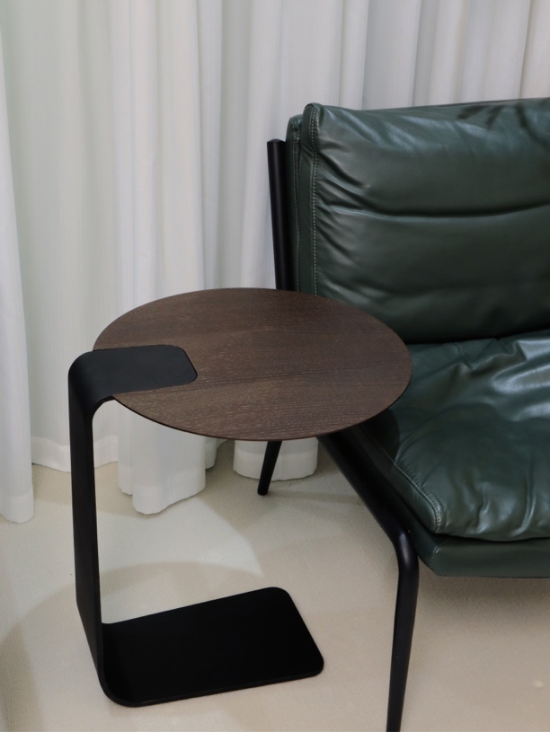 极简边几时尚高端设计师茶几客厅床头柜圆几板士轻奢复古家用简约