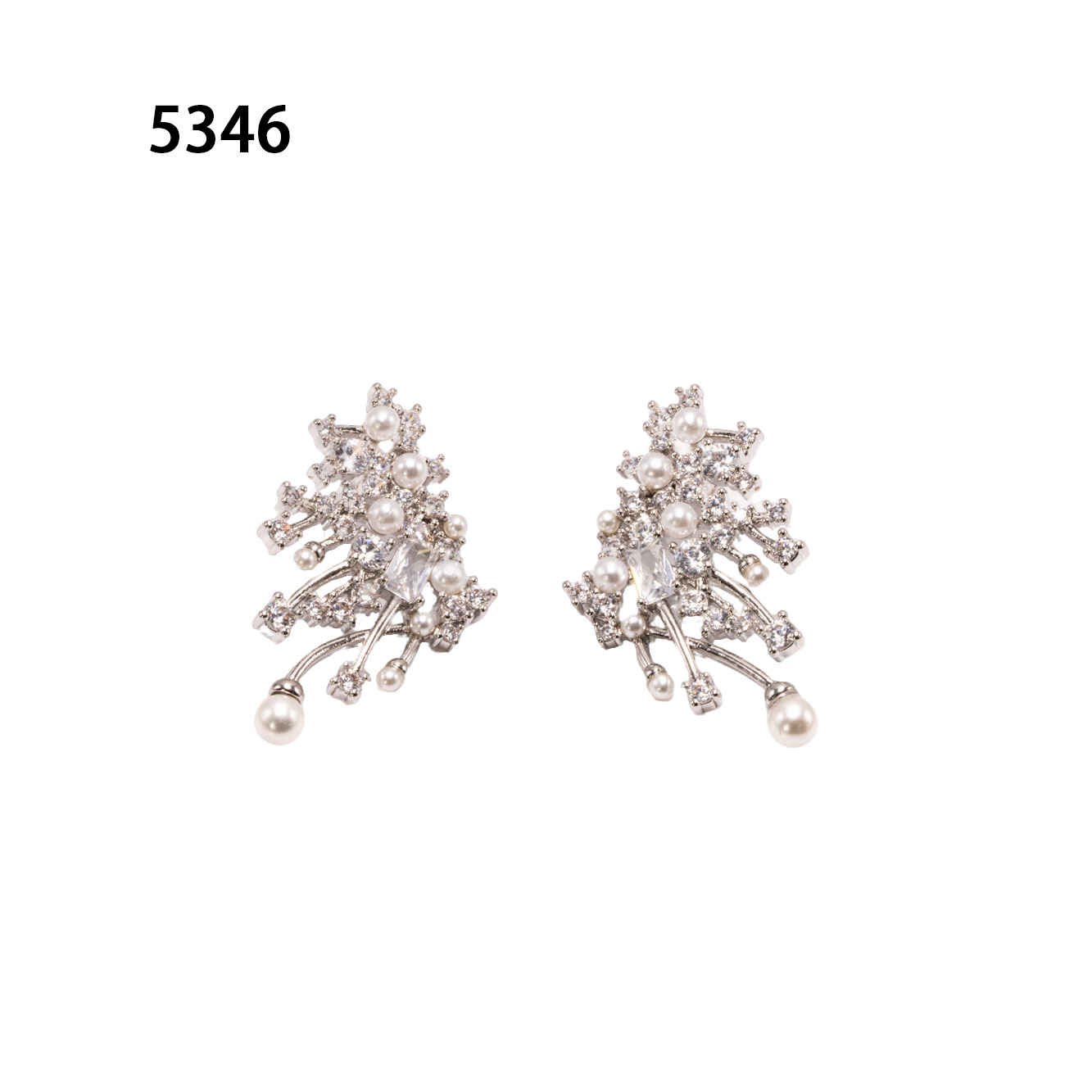 铜合金耳饰 镶嵌饰品时尚设计师款耳钉～5346