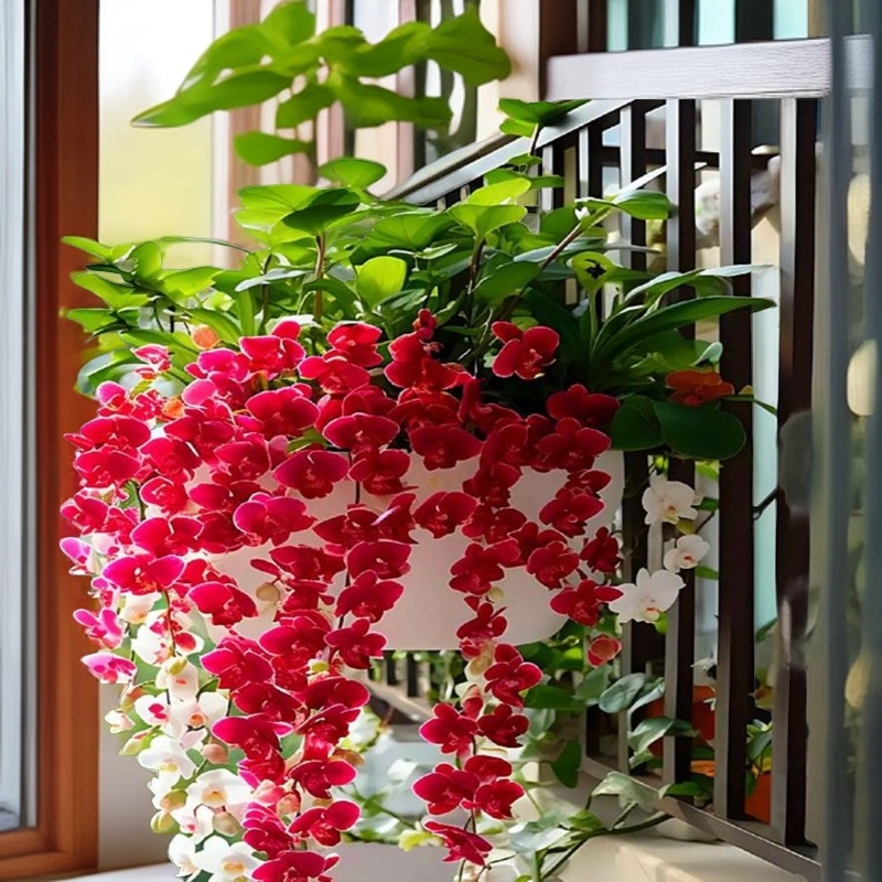 热销新品夏季开花盆栽四季开花耐寒驱蚊【垂丝石斛兰球】花卉植物