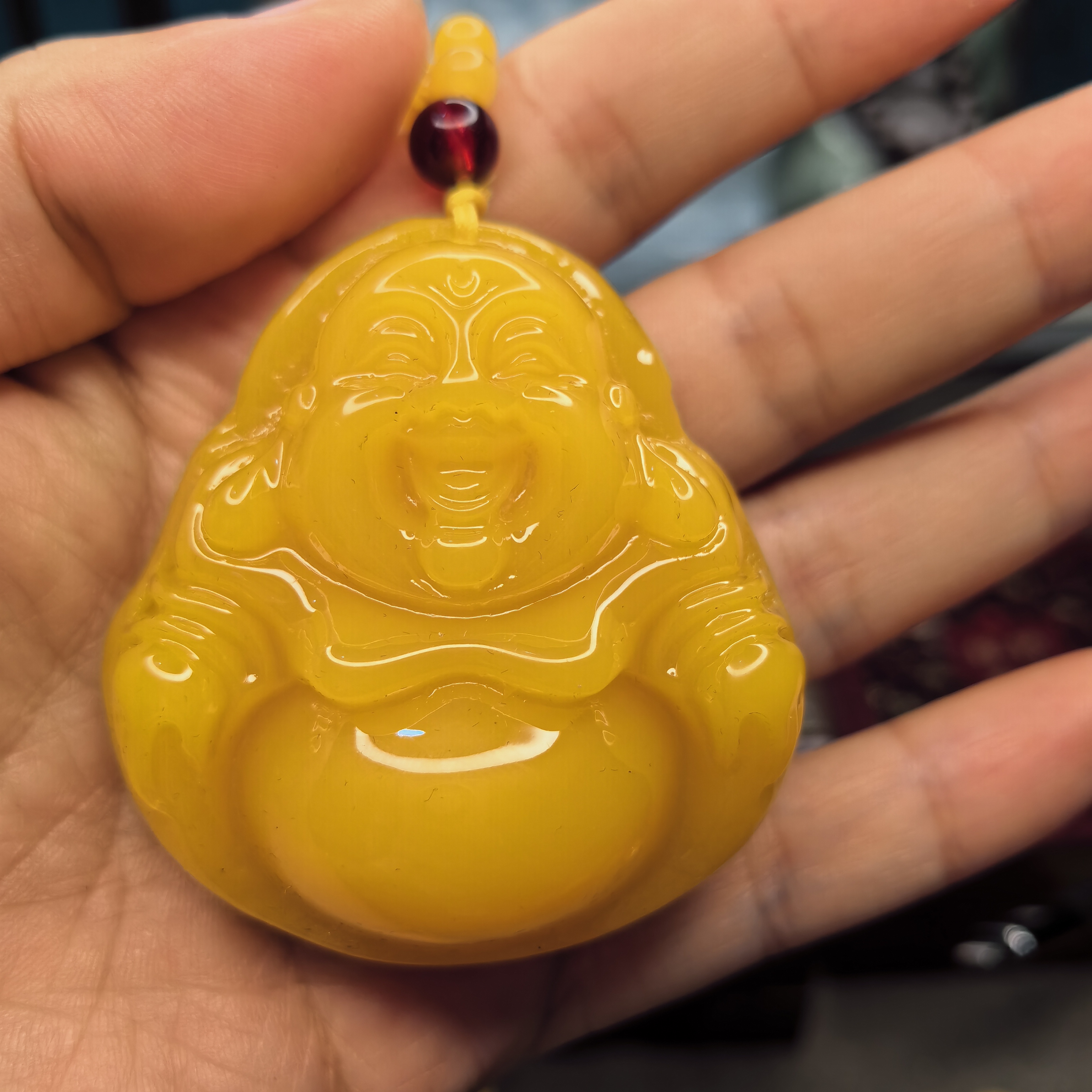 2025春季新款P4时尚百搭黄色大佛公吊坠XL494