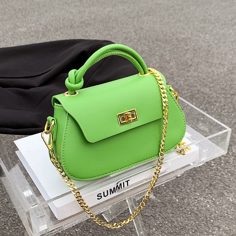 纯色质感包包女2024款新款百搭链条斜挎包ins小众时尚洋气手提包