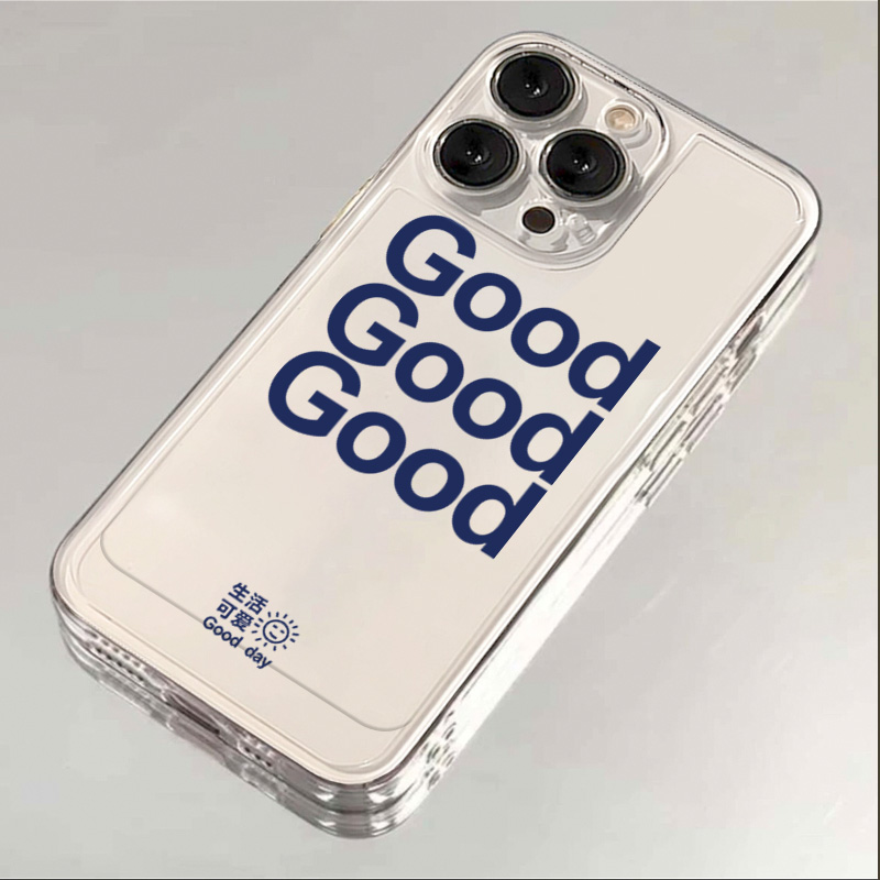 GOOD英文iphone15苹果手机壳14promax硅胶13pro透明12创意11简约