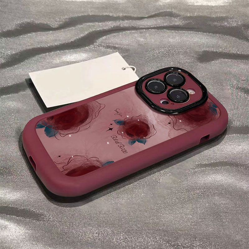 复古晕染玫瑰苹果14promax手机壳iphone15全包13硅胶13pro高级12p
