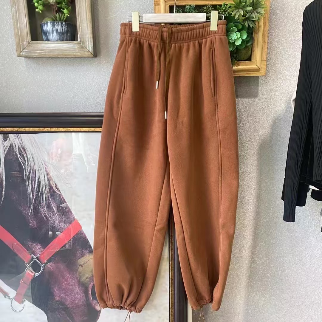 【VIVI·TING】婷姐推荐秋冬季新款休闲厚款内抽绳松紧腰束脚裤F535