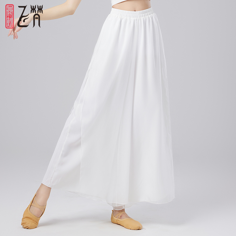 古典舞服装练功服中国舞舞蹈裙裤飘逸新款古典女纱裤双层不透裤子