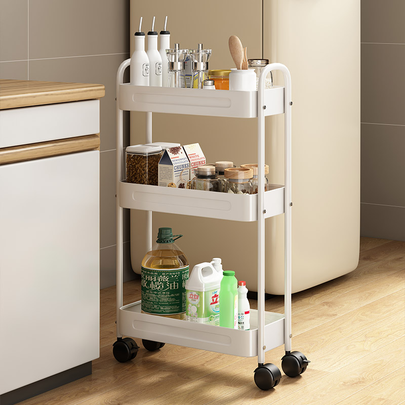 小推车置物架架子落地架客厅家用卫生间浴室储物架可移动多层收纳