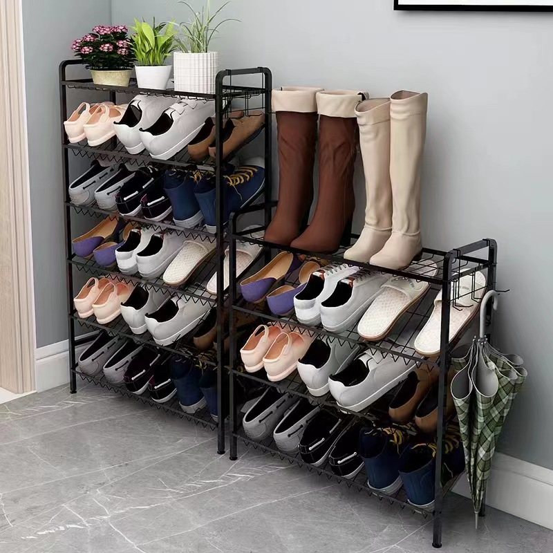鞋架子家用入户门口楼道宿舍入门简易鞋架小窄鞋柜门后鞋架大容量