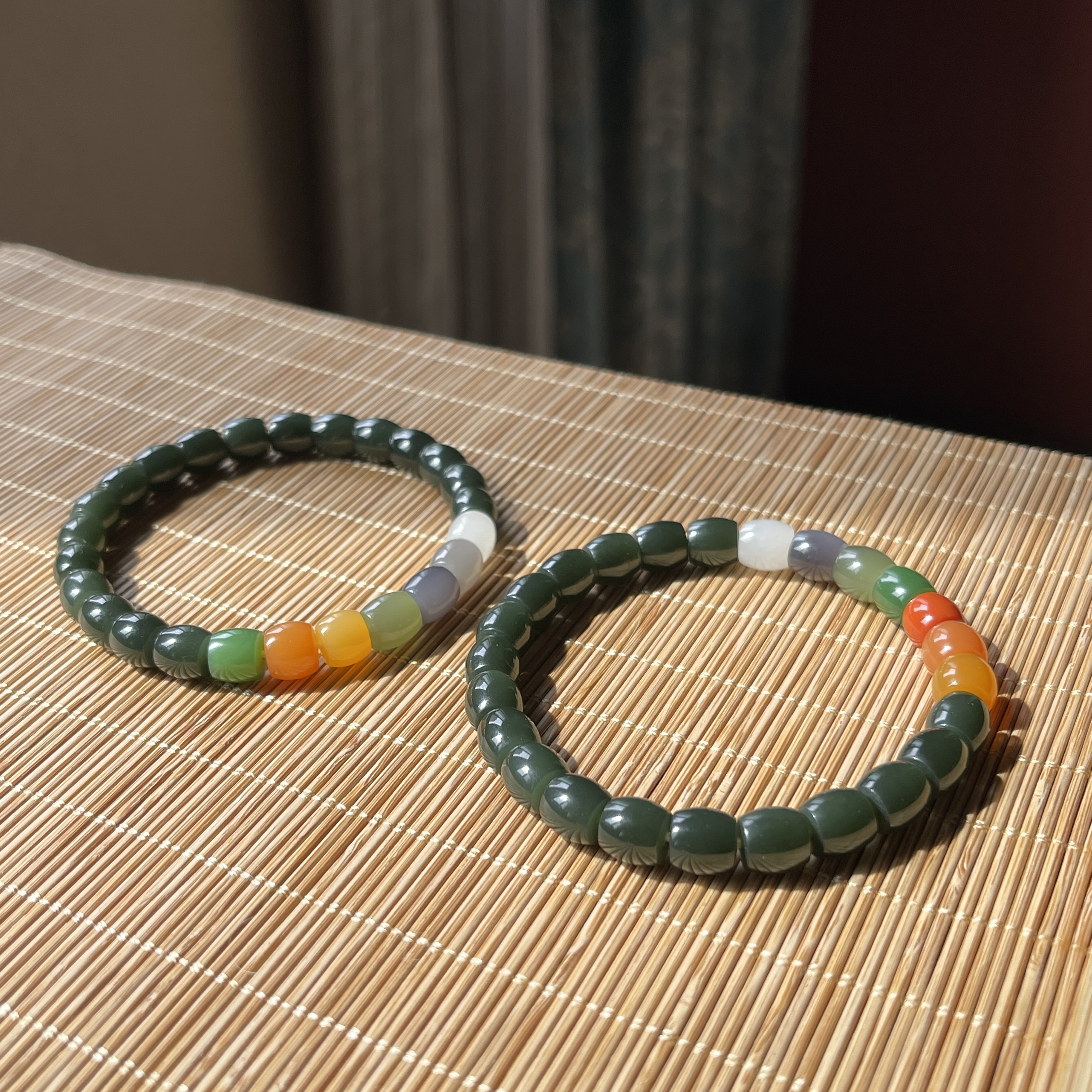 【初相见】天然和田玉多宝单圈手串约8单圈简约玉手串多样性发其一