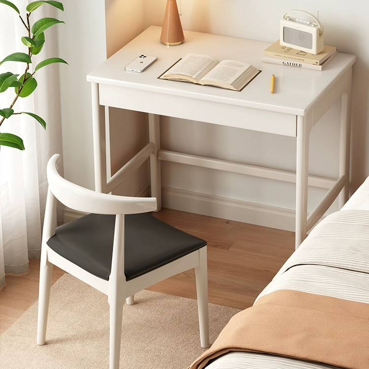 实木小书桌小户型家用学生卧室妆台床边床头60cm简易学习桌写字桌