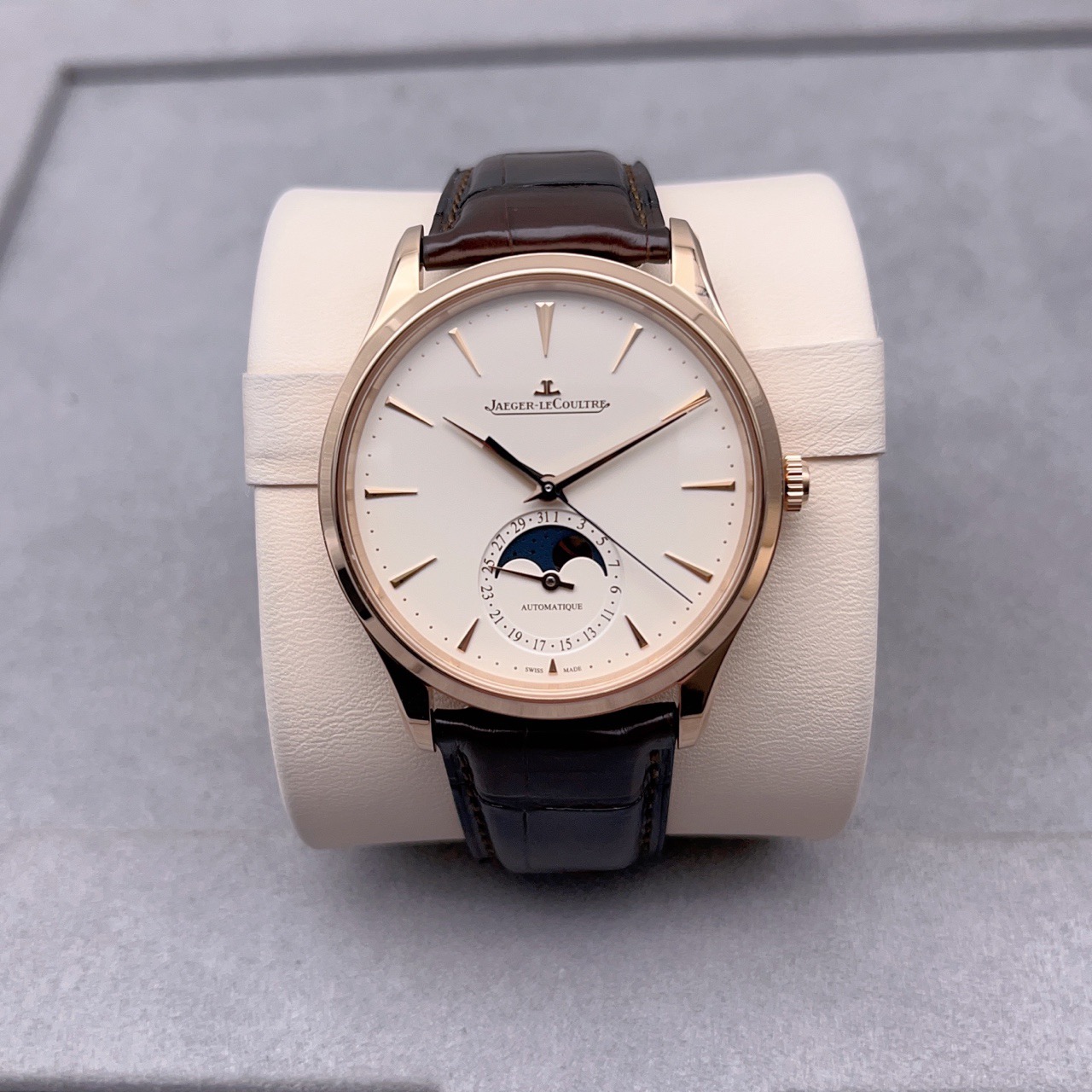 99新 Jaeger-LeCoultre/积家 积家月相 39mm 皮带 针扣 