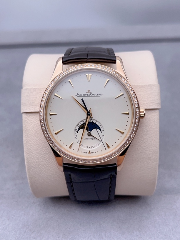99新 Jaeger-LeCoultre/积家 大师原钻月相 玫瑰金 原钻 新款