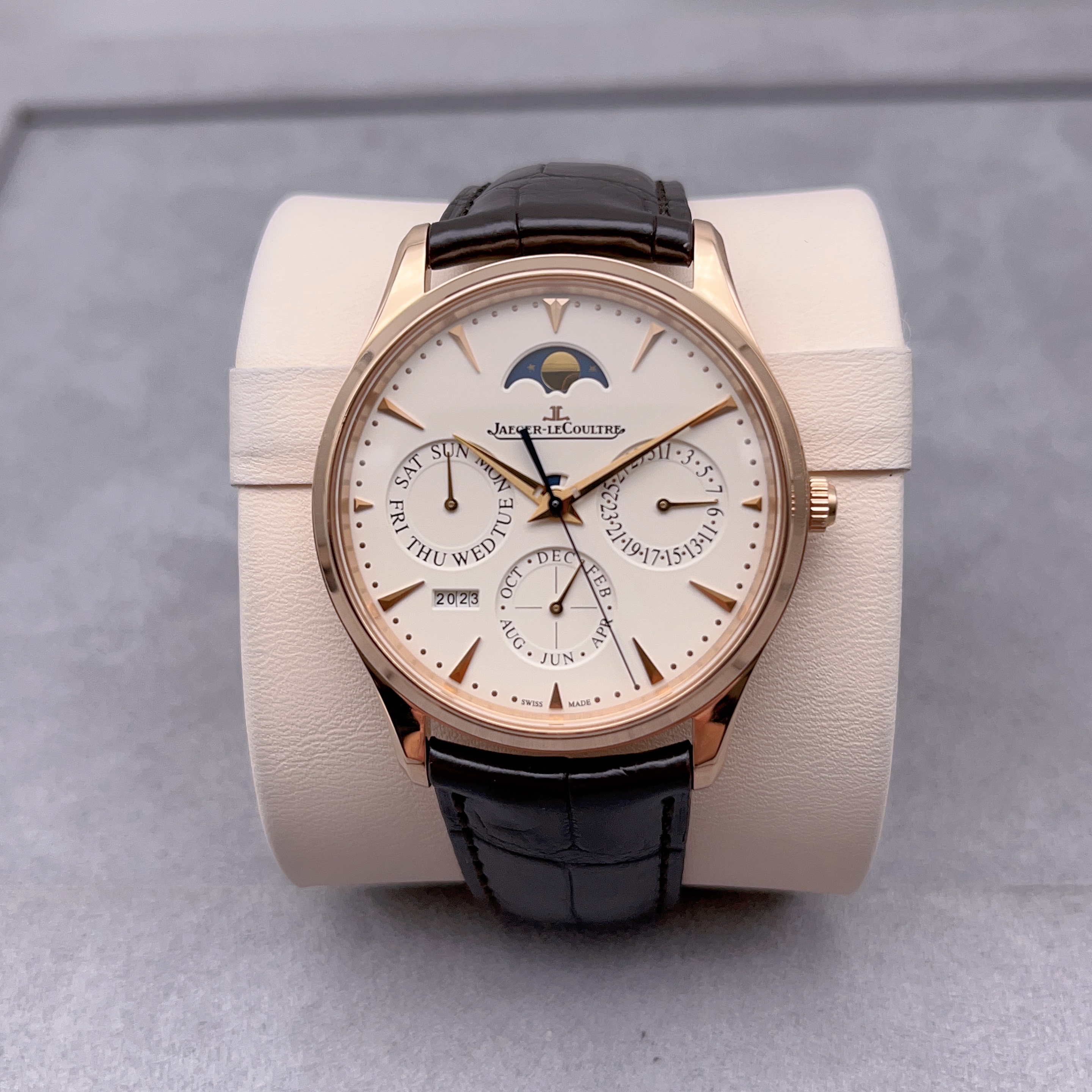 99新 Jaeger-LeCoultre/积家 大师万年历1302520 玫瑰金款 39mm 