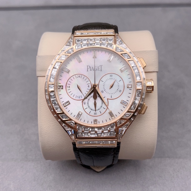 99新 Piaget/伯爵 非凡珍品 44表径 玫瑰金 贝母盘面 后钻