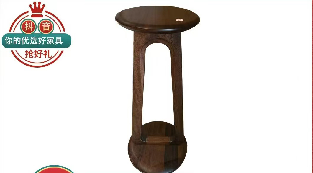 御宝坊乌丝檀木圆花架（中）