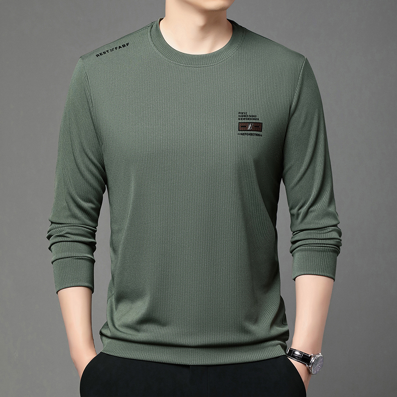 男士大码新款卫衣长袖T恤春秋季圆领时尚打底薄款休闲百搭上衣