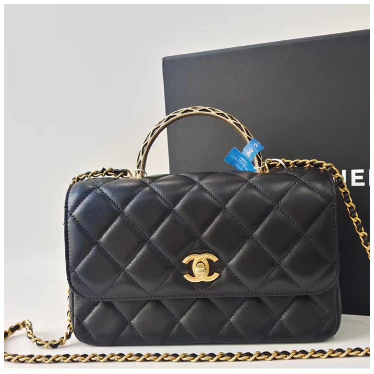99新 Chanel/香奈儿 安洁利田哥链条斜挎包/BK0117766