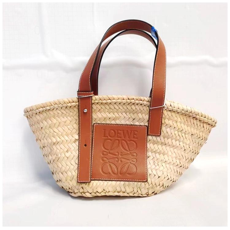 95新 LOEWE/罗意威 罗意威安洁利田哥编蓝手袋/BK0090968