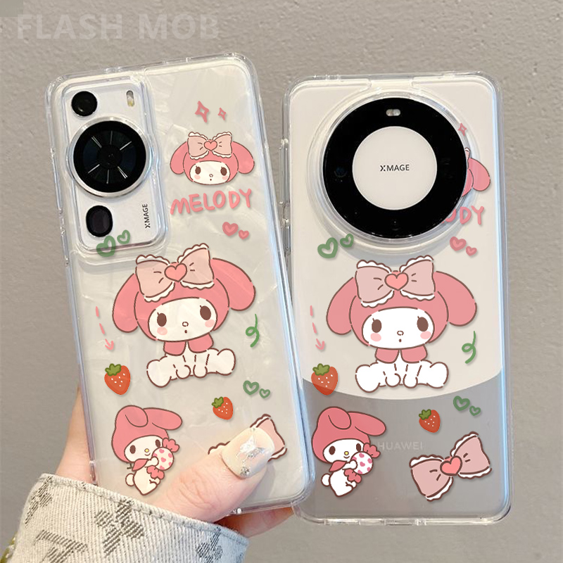 美乐蒂适用华为Mate60Pro手机壳mate60全包边软胶中国风女透明壳