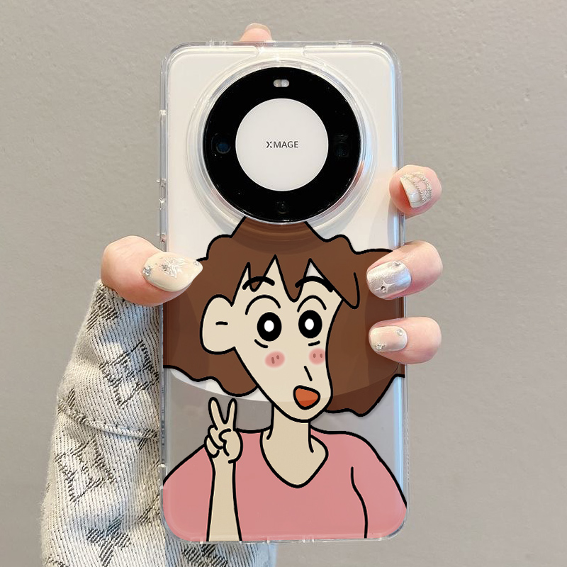 比心女孩适用华为P40Pro手机壳mate60pro+/p60art/mate40软套简约