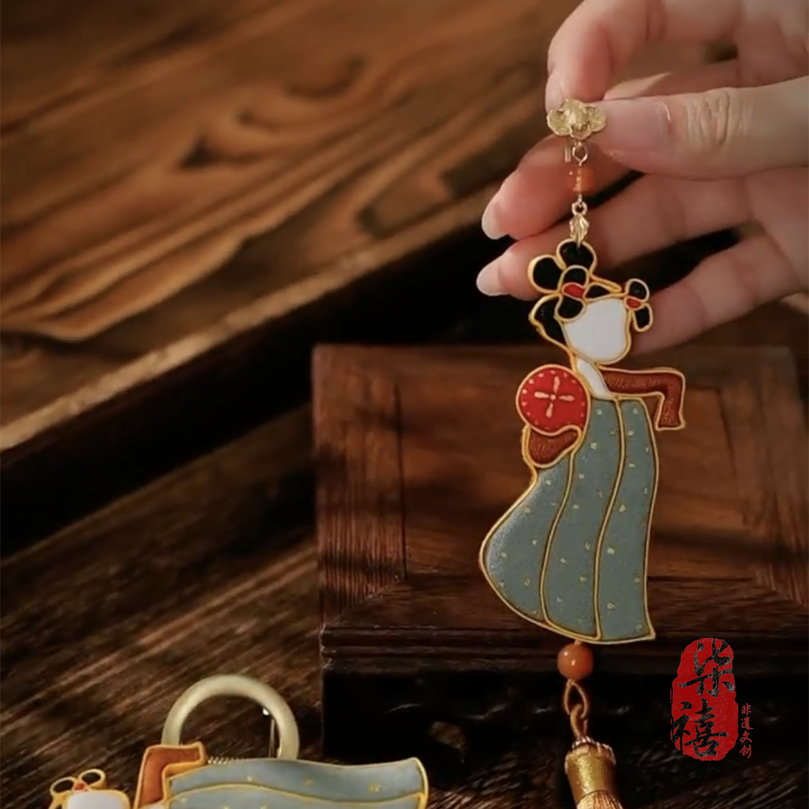 柒禧【唐宫夜宴】古风中国风非遗盘扣手工DIY旗袍汉服压襟胸针服配