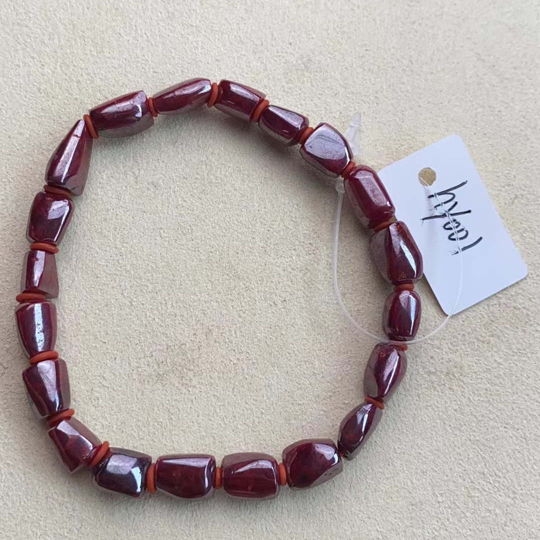 天然辰砂天然辰砂朱砂手串hy001