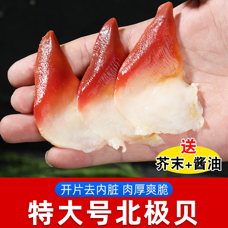 加拿大清水北极贝切片三文鱼伴侣料理M号大规格100g/盒