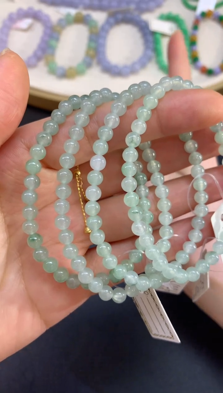 【闪购商品】翡翠4珠链|未镶嵌珠链|168+0