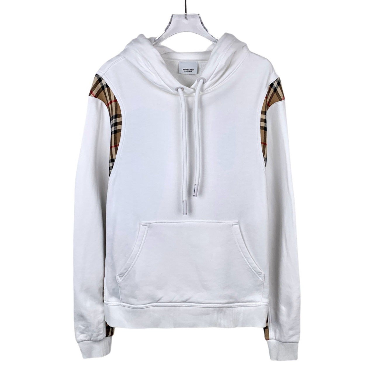 99新 BURBERRY/博柏利 格纹拼接长袖卫衣/013200 