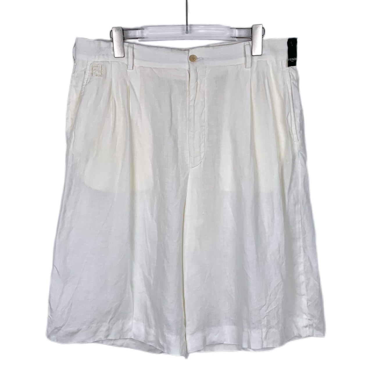 95新 FENDI/芬迪 logo刺绣短裤休闲裤/015831 