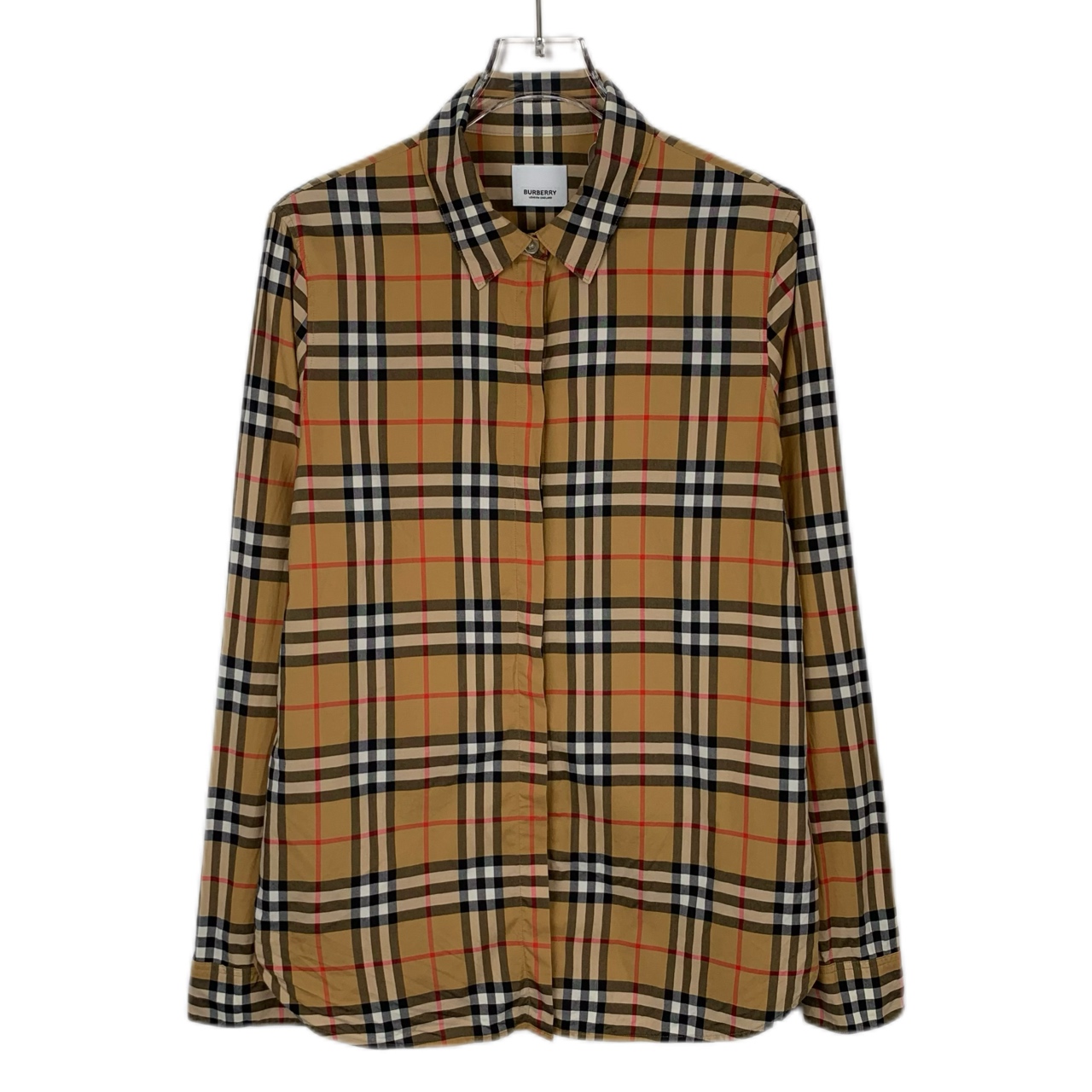 BURBERRY/博柏利潮奢豆 严选/ 经典格纹翻领长袖衬衫/95新/018681