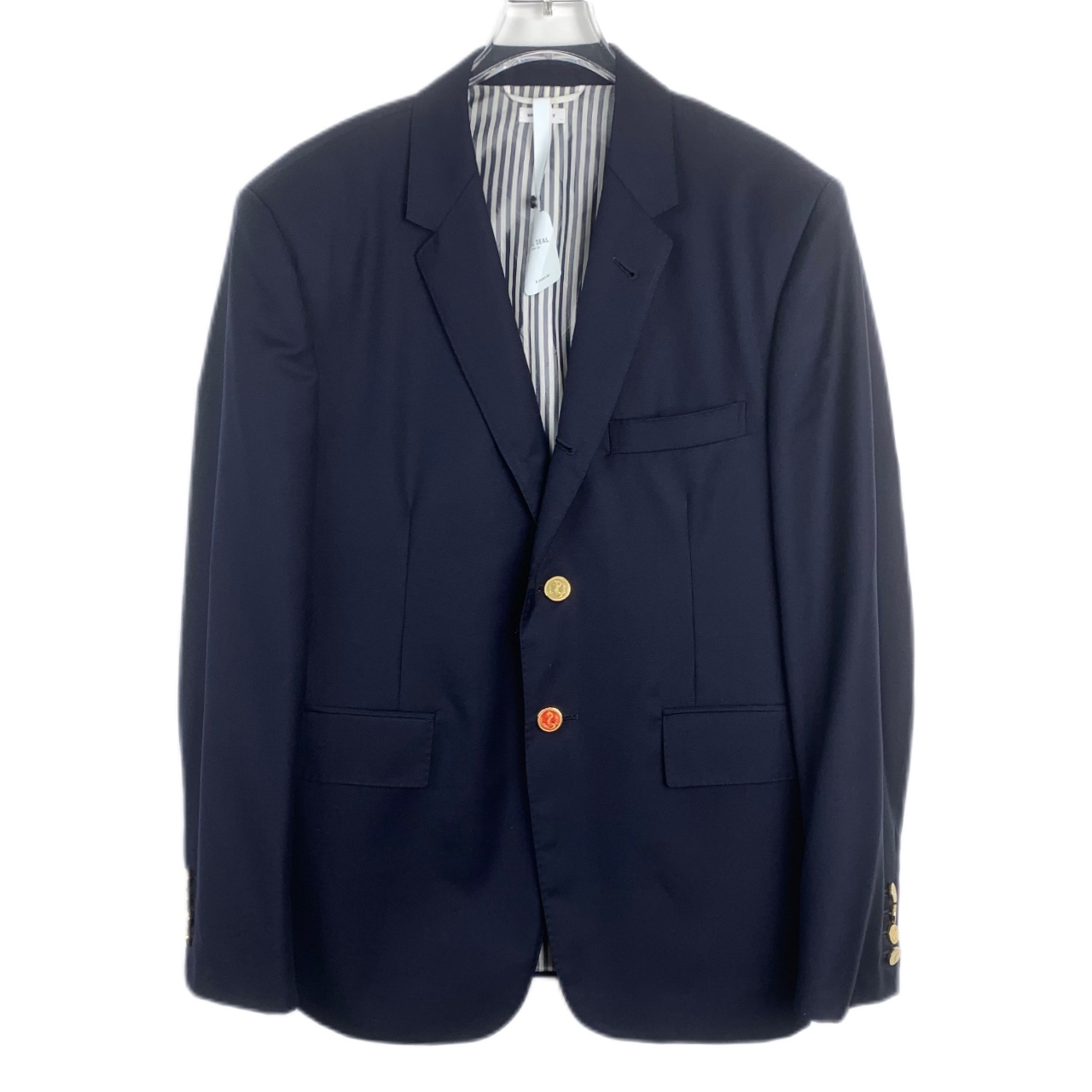 95新 THOMBROWNE 潮奢豆 严选/翻领单排扣黑色西装外套/H10546