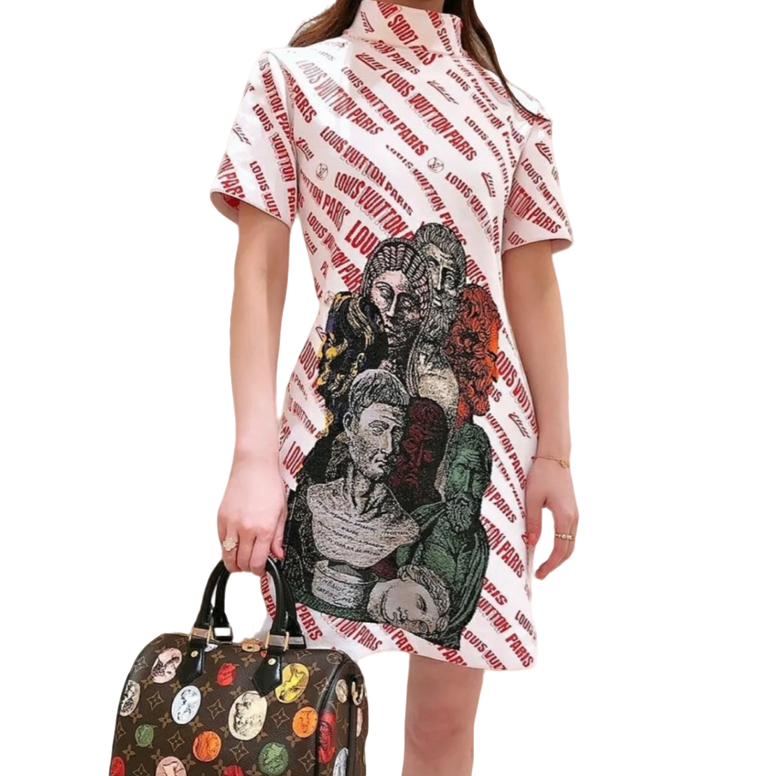 95新 LouisVuitton/路易威登 /罗马雕像连衣裙 /015862