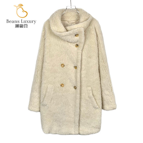 99新 MaxMara 羊驼毛泰迪大衣外套/H9166 