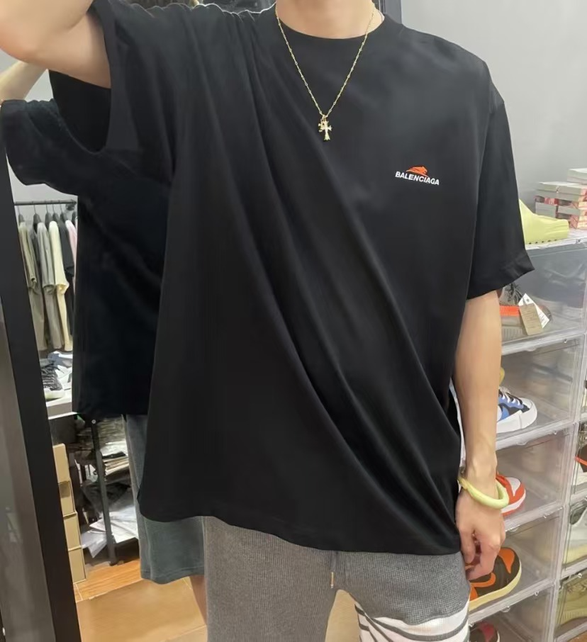 99新 Balenciaga/巴黎世家 logo字母刺绣短袖/H11883 