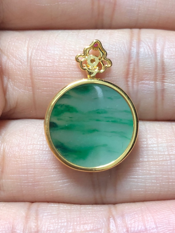 翡翠镶嵌费用链接，不支持单独购买  平安扣吊坠