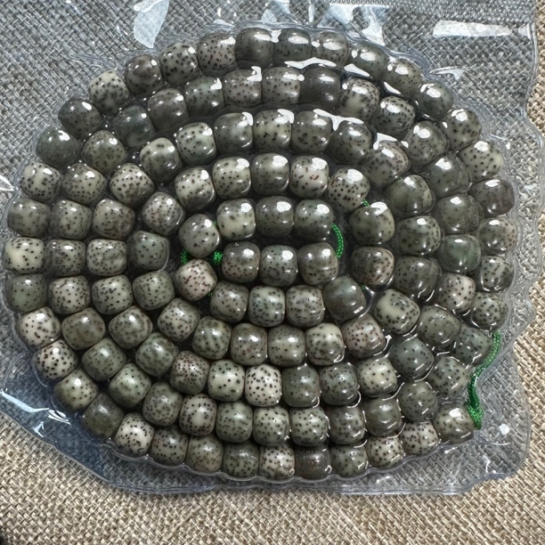 86号绿幽灵星月菩提子老桶形8*9mm
