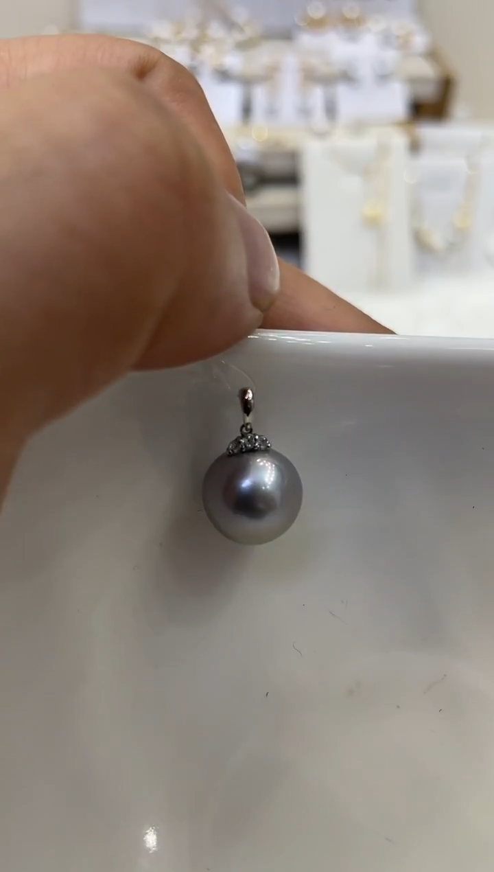 【闪购商品】淡水珍珠颈饰18K金镶嵌北极光