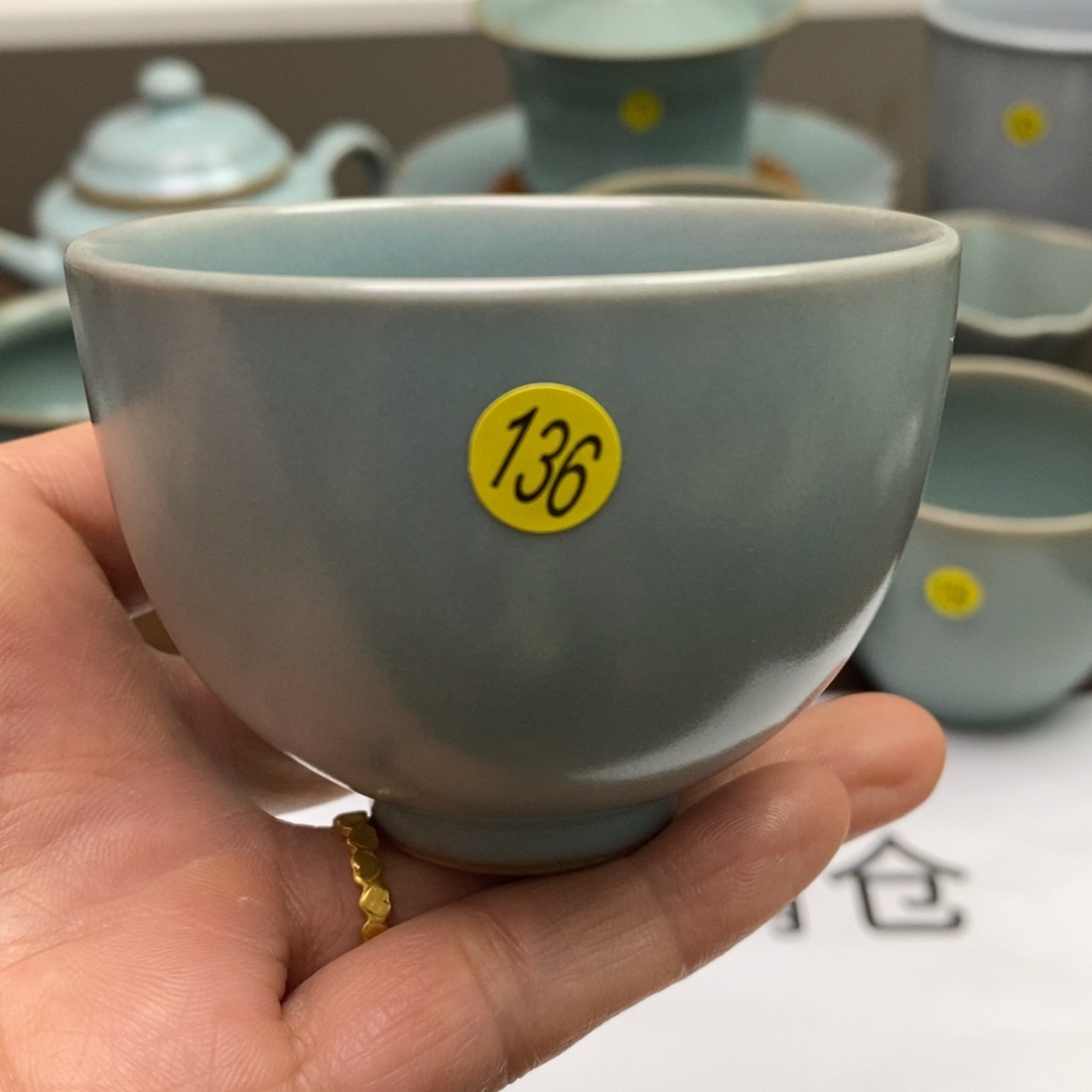 杯微瑕136号鸡心杯仿古釉