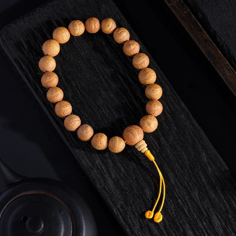 天然尼泊尔凤眼菩提手串藏式文玩原籽菩提佛珠念珠情侣款文玩手串