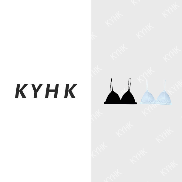 KYHK无痕透气性感三角杯背心黑白组合抹胸内衣吊带240359