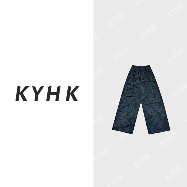 KYHK春夏新中式提花小众高级直筒休闲裤240309