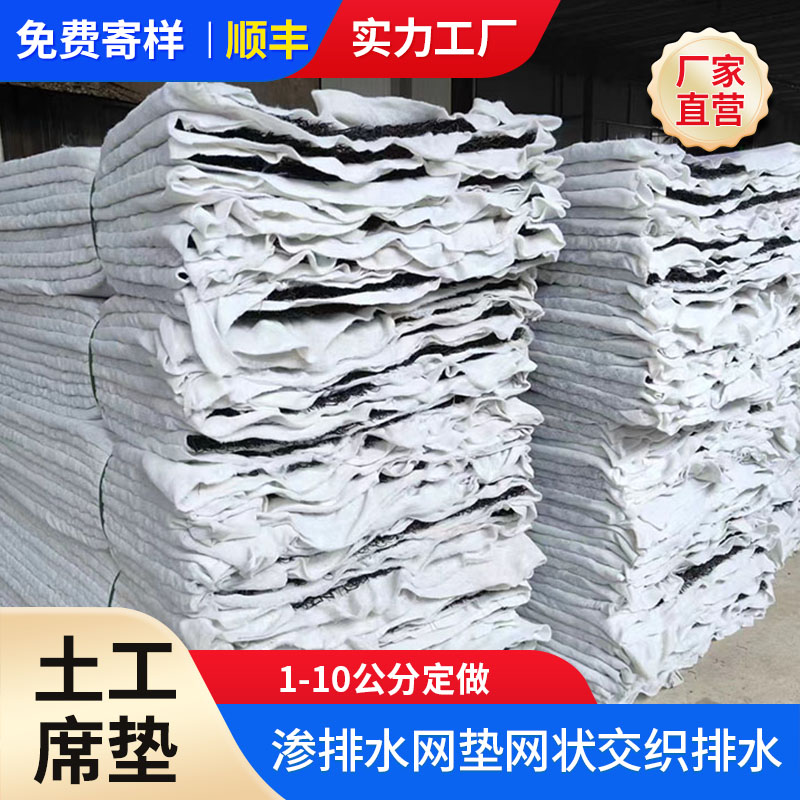 土工席垫复合式渗水网垫 网状交织复合排水板