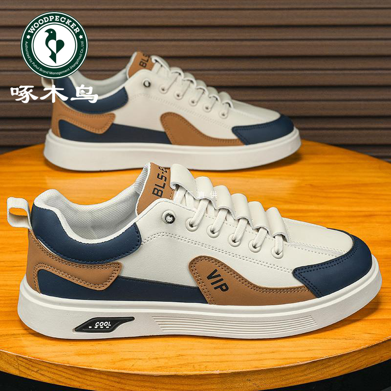 啄木鸟男鞋秋冬款板鞋新款上班男鞋一脚蹬开车鞋男潮鞋男士休闲鞋