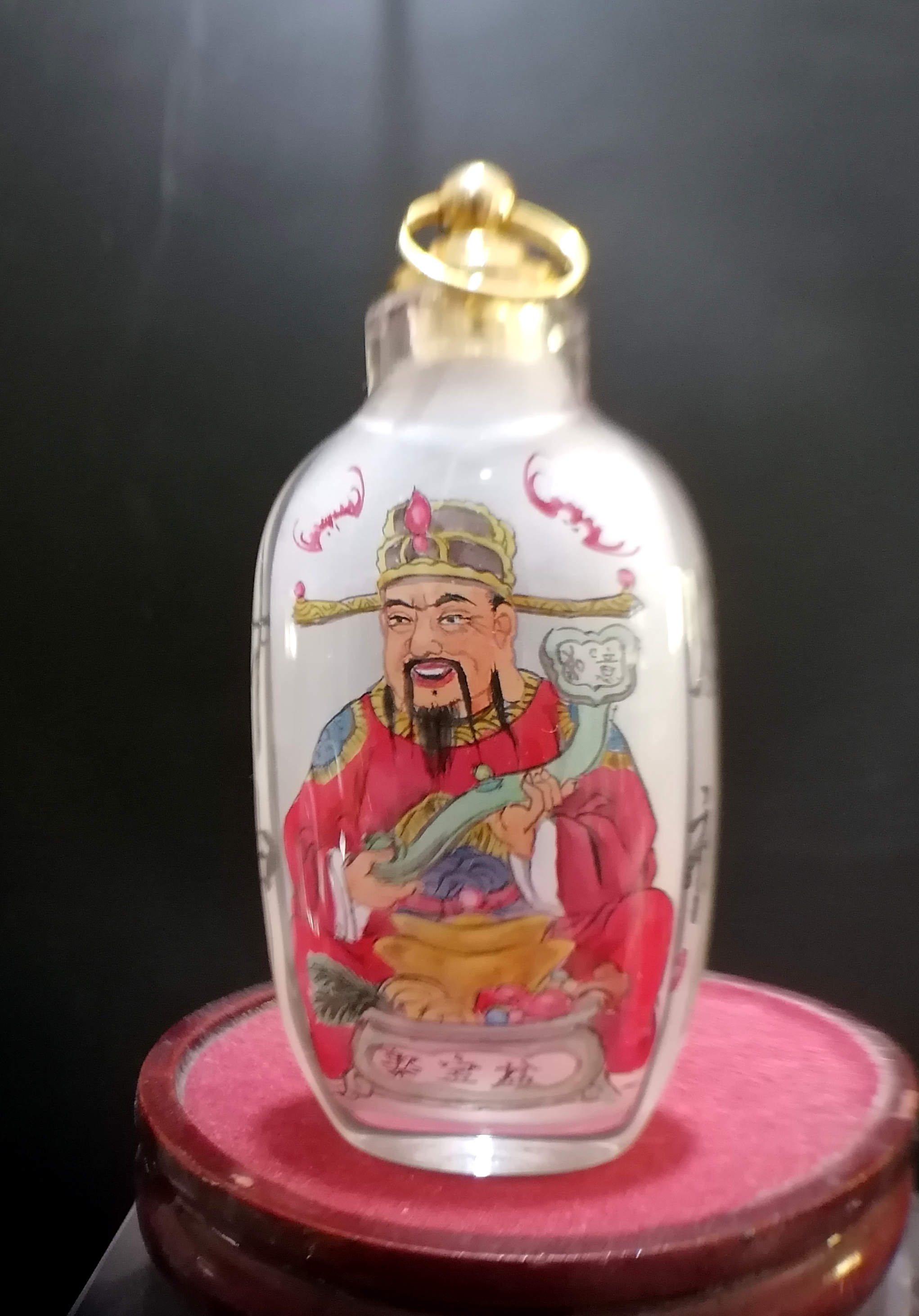 衡水迎春内画艺术中国风特色手工艺品壶高6厘米宽3厘米手把件