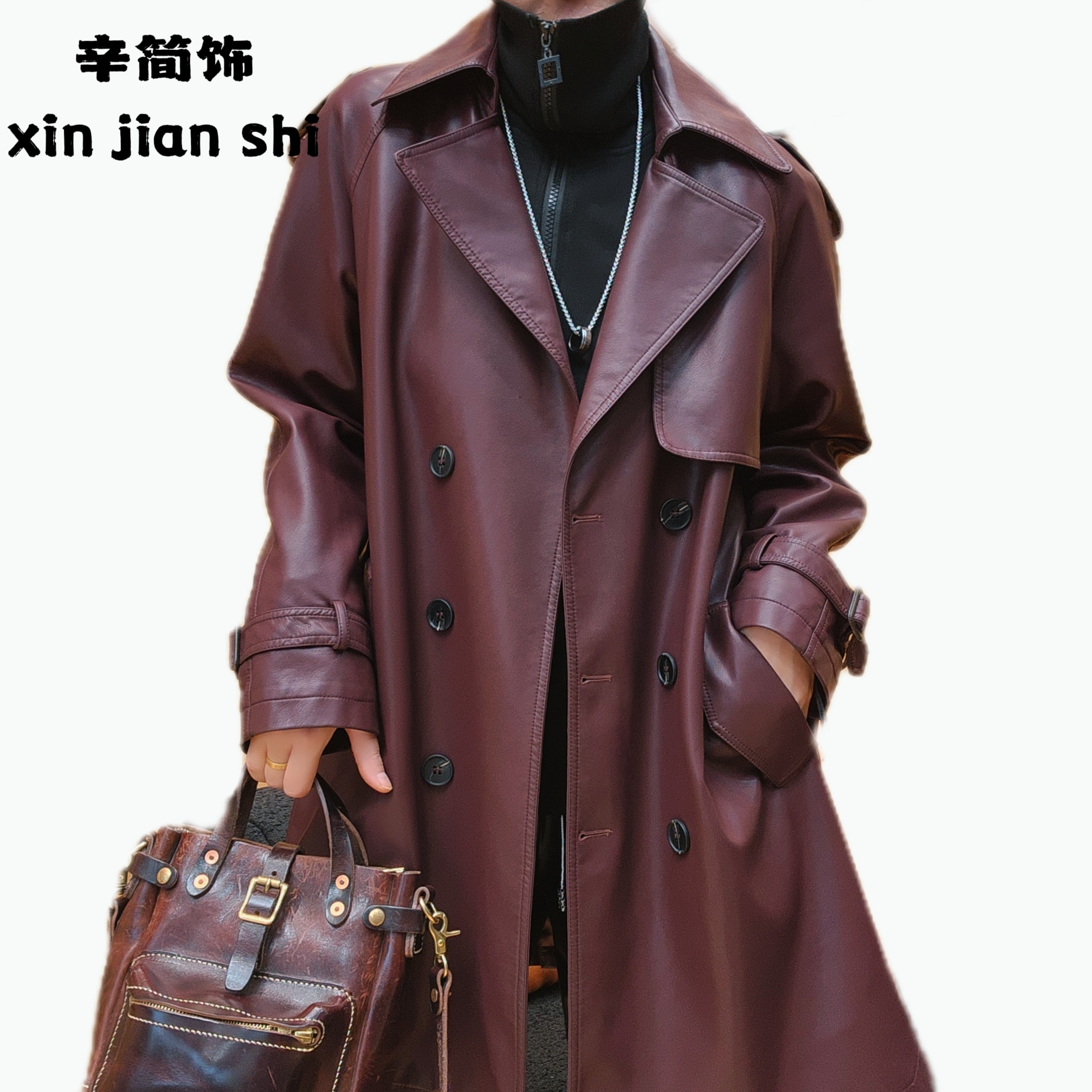 【简简推荐】-时尚气质简约别致宽松显瘦皮衣-303