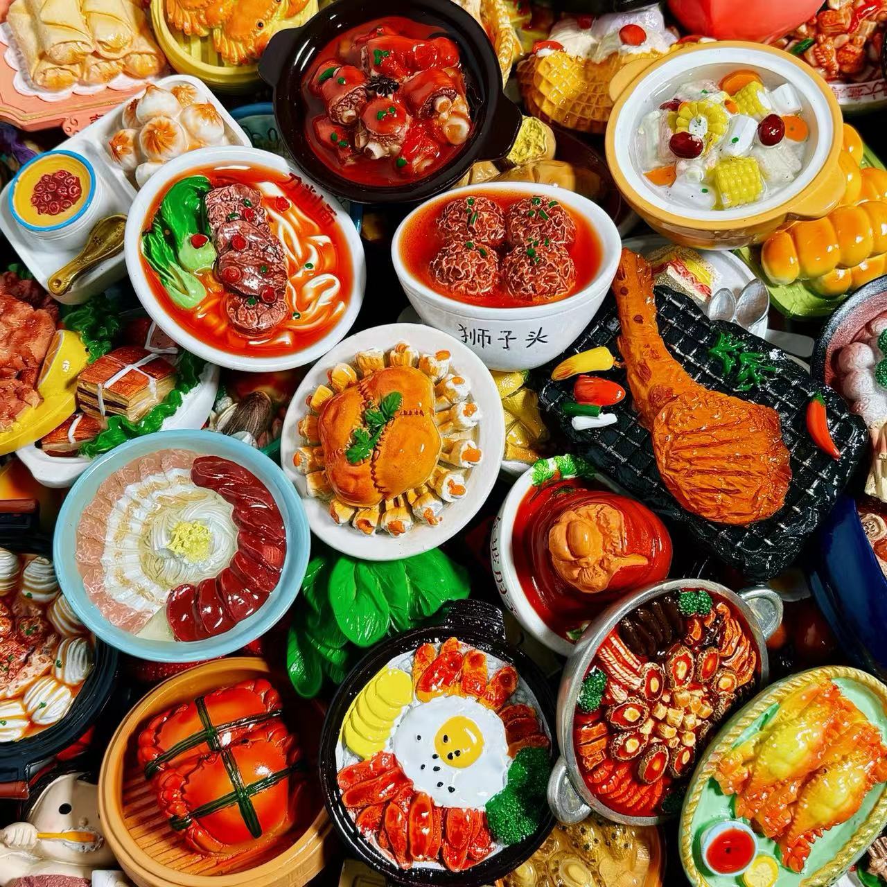 【平拆9包不售后】仿真高货树脂食玩冰箱贴磁力贴食物冰箱贴吸附