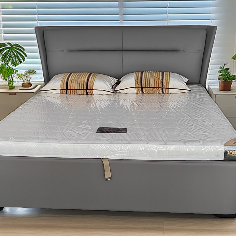 皮艺床简约主卧大床双人床家用意式储物经济型