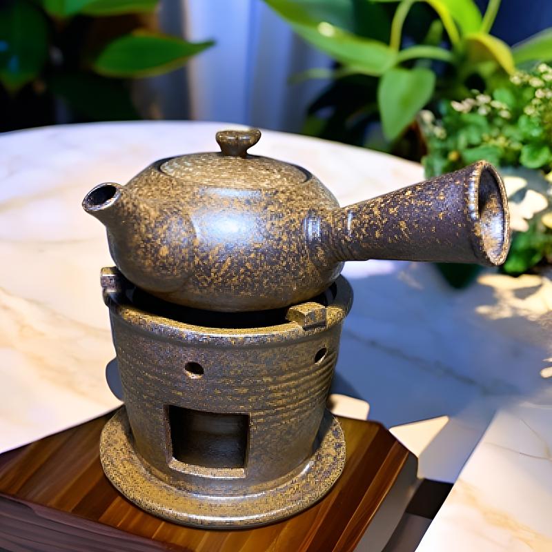 紫砂还原烧酒精炉大圆底围炉煮茶明火茶道具