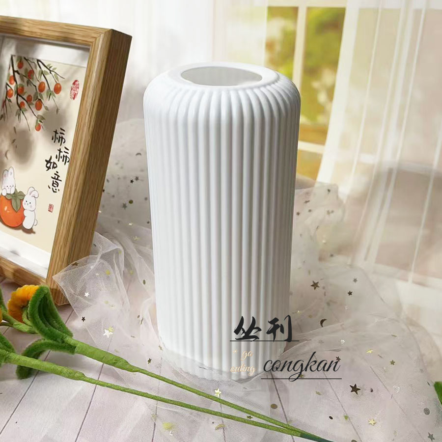 防摔花瓶仿真花插花手工diy花瓶北欧塑料花瓶ins