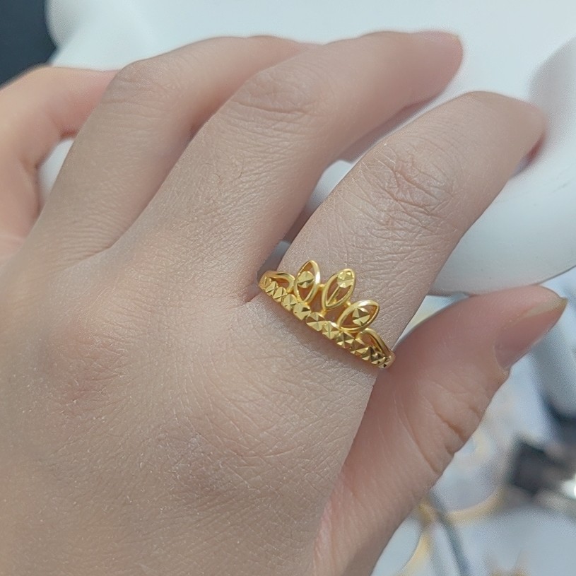 铜合金戒指 【B462】时尚开口 简约百搭戒指 防金色 久不掉色